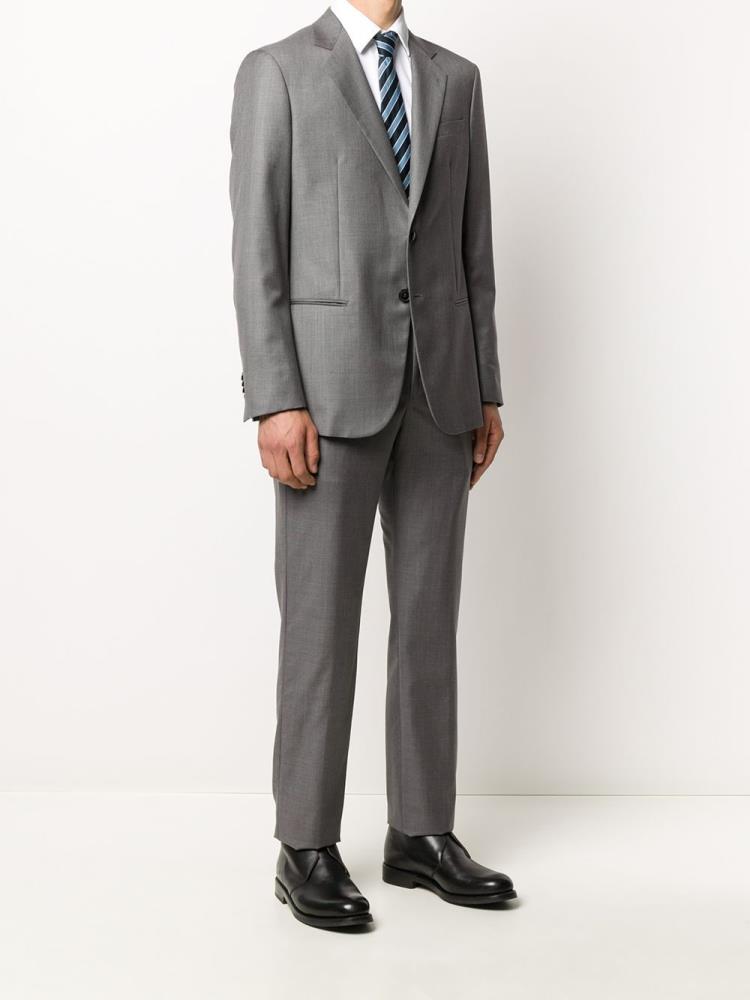 Grey Men's Giorgio Armani Single Breasted Two Piece Suits | 94MN1HS