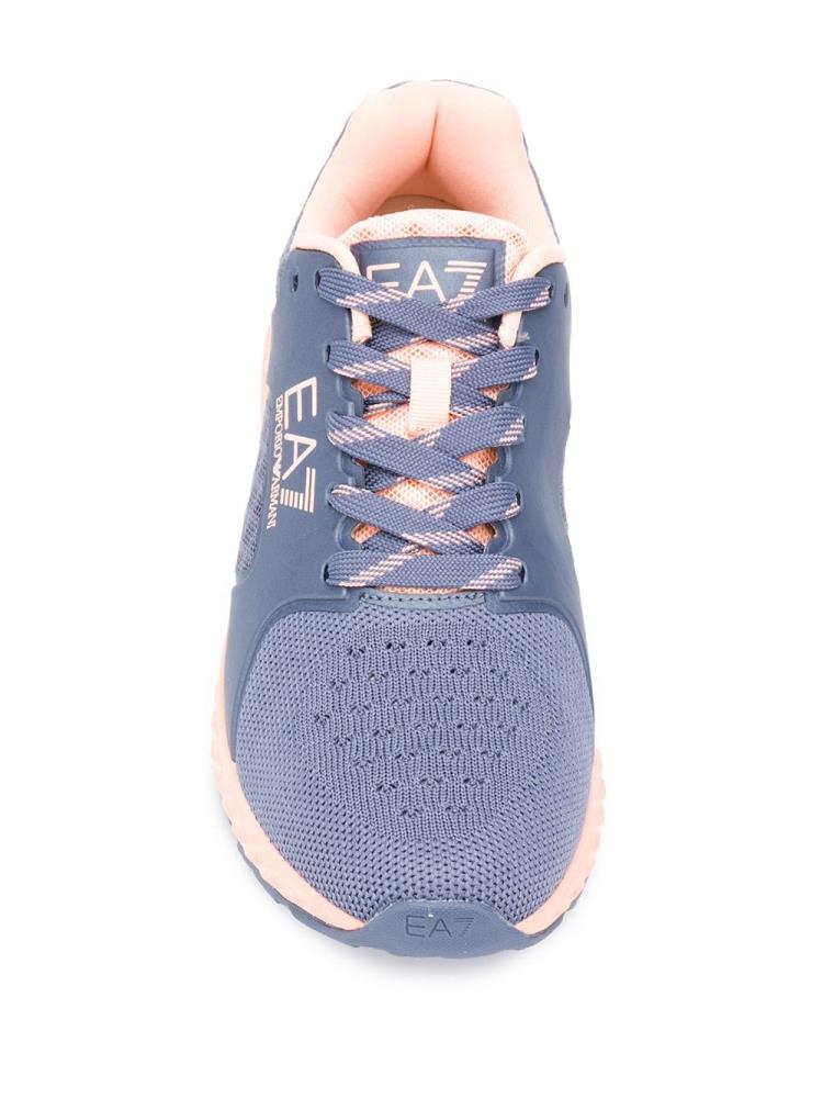 Grey Women's Ea7 Emporio Armani Logo Lace Up Sneakers | I9SJ4SH