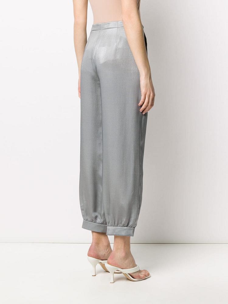 Grey Women's Armani Emporio High Waisted Track Pants | 0T16F3H