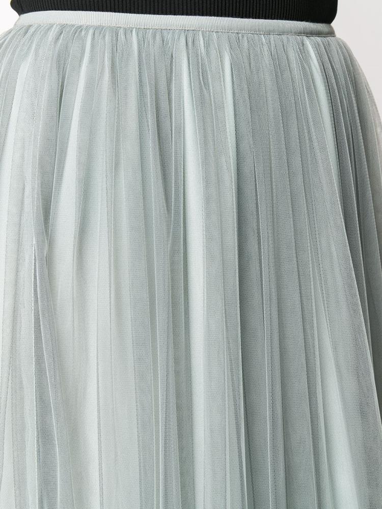 Grey Women's Armani Emporio Pleated Tulle Skirts | EZR9OAY