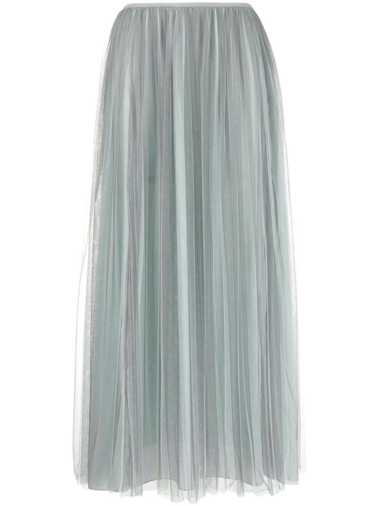 Grey Women\'s Armani Emporio Pleated Tulle Skirts | EZR9OAY