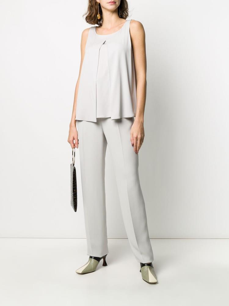 Grey Women's Giorgio Armani Flared Style Pants | DUE4O3P