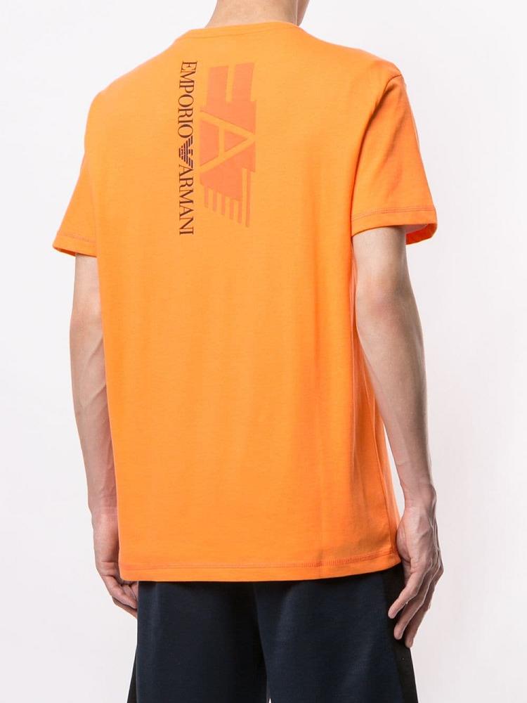 Orange Men's Ea7 Emporio Armani Logo Print T Shirts | LKVUV3J