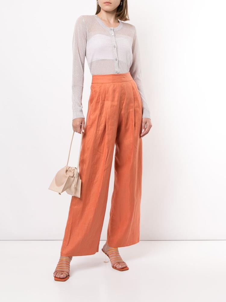 Orange Women's Armani Emporio High Waisted Pants | XTQKXO2