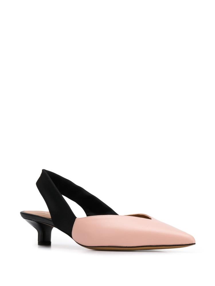 Pink / Black Women's Armani Emporio Sling Back Pointed Pumps | 2CFP4ZA