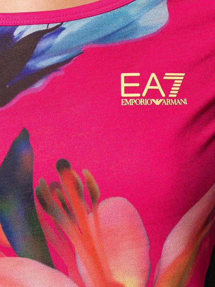 Pink Women's Ea7 Emporio Armani Logo T Shirts | 42NRPUT