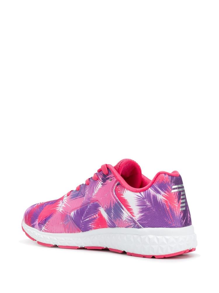 Pink Women's Ea7 Emporio Armani Printed Lace Up Sneakers | JPTEOAL