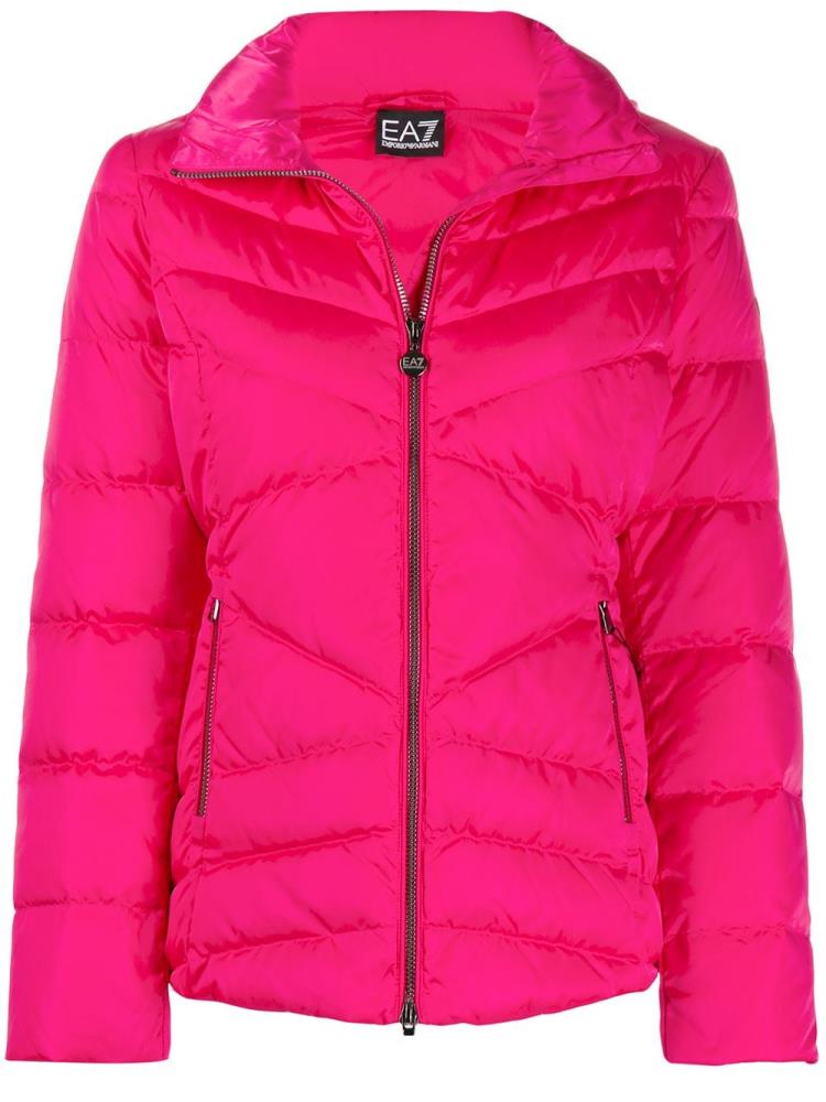 Pink Women\'s Ea7 Emporio Armani Padded Fitted Jackets | LA9Z6U2