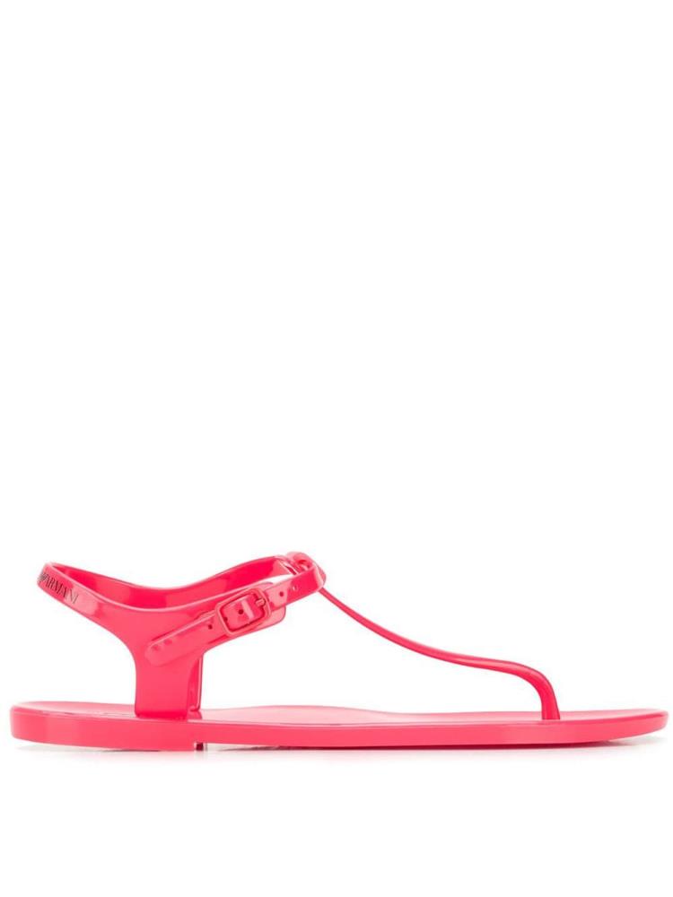 Pink Women\'s Ea7 Emporio Armani Thong Strap Sandals | 974UXD3