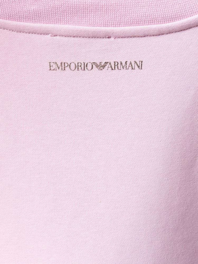 Pink Women's Armani Emporio Metallic Logo Sweatshirts | EB6TMVR