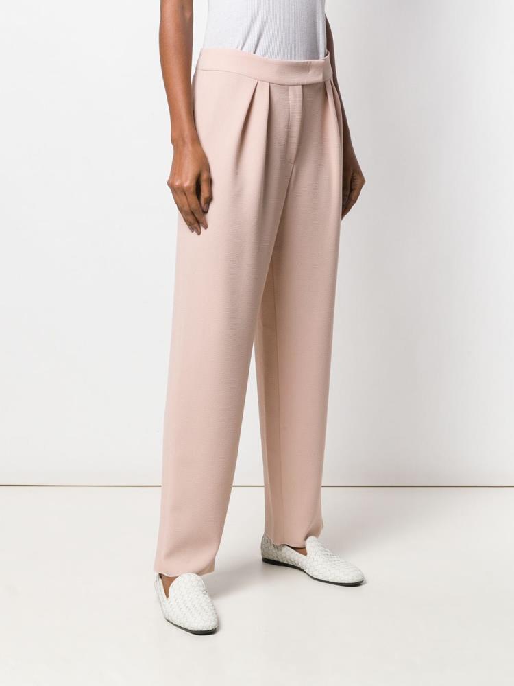 Pink Women's Armani Emporio Pleated Detail Pants | Q0VD4PH