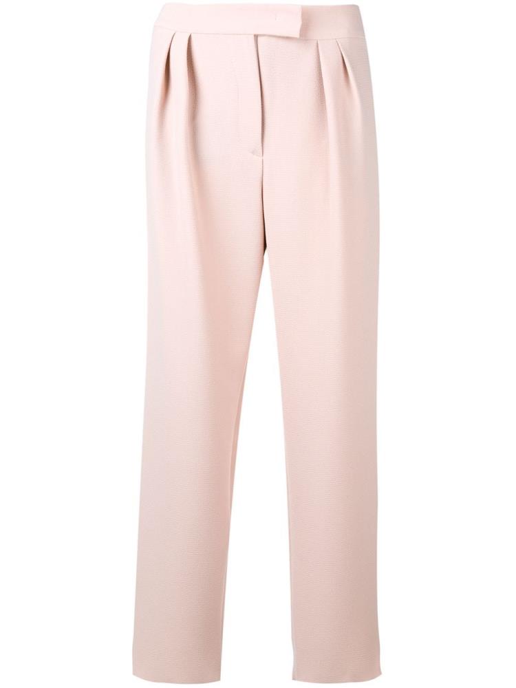 Pink Women's Armani Emporio Pleated Detail Pants | Q0VD4PH