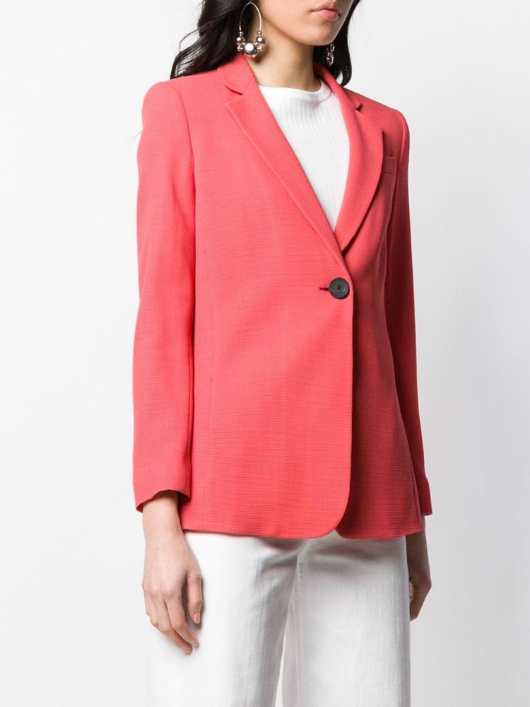 Pink Women's Armani Emporio Single Button Blazers | UQEJ5MZ