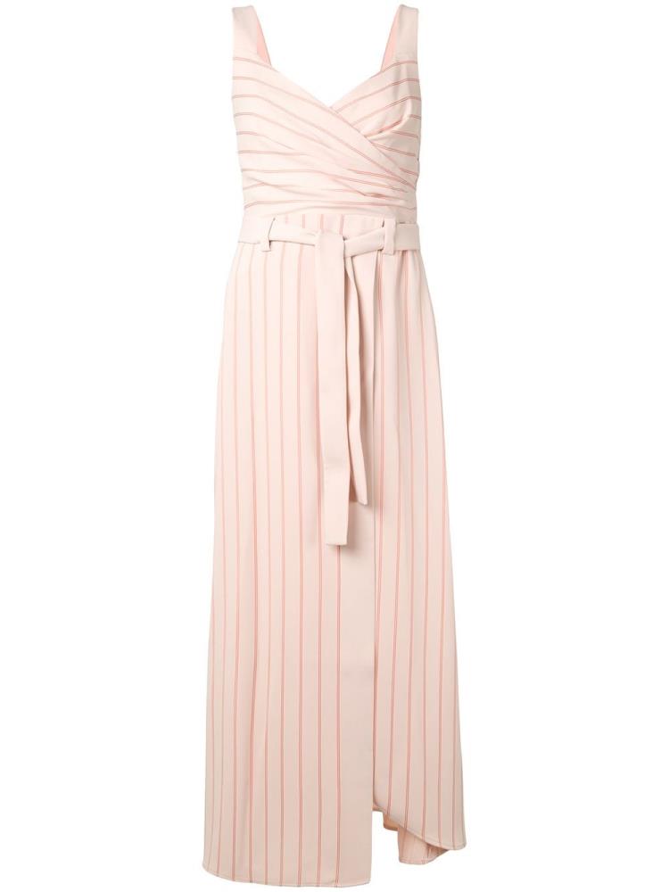 Pink Women\'s Armani Emporio Striped Wrap Dress | HF3UW1Y