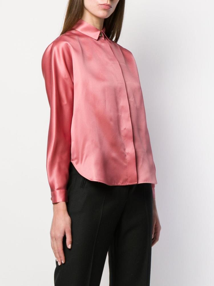 Pink Women's Giorgio Armani Lightweight Blouse | WV6N746