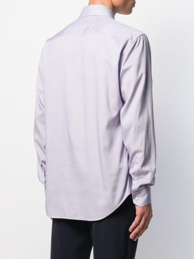 Purple Men's Giorgio Armani Long Sleeve Shirts | 7WIPN8S