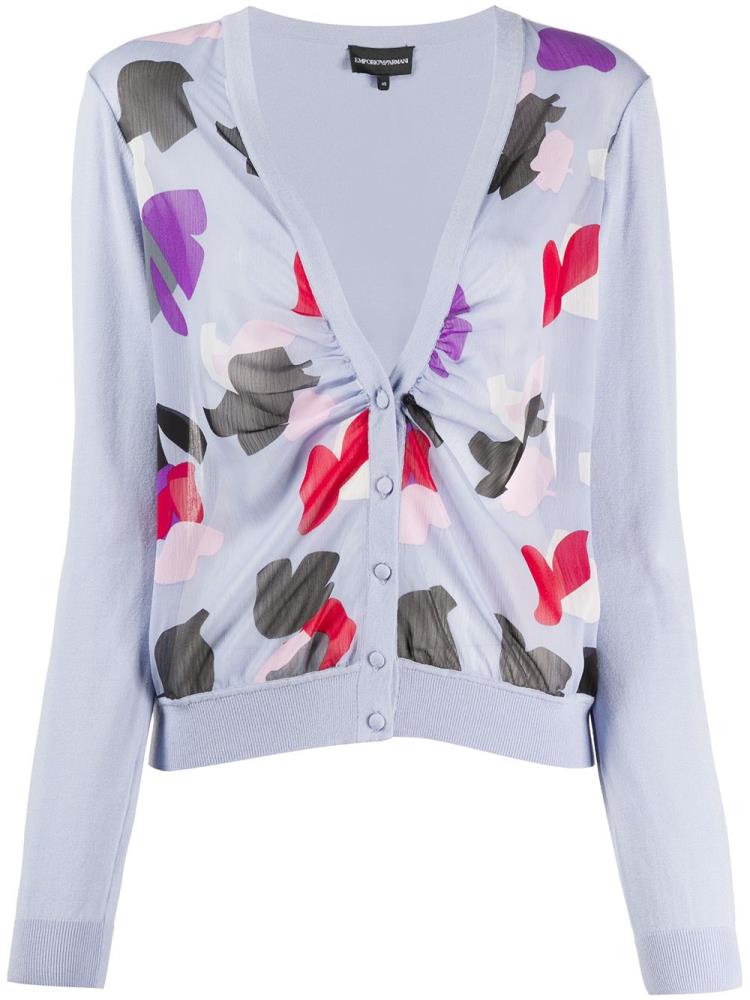 Purple Women\'s Armani Emporio Abstract Print Cardigan | WAYADB4