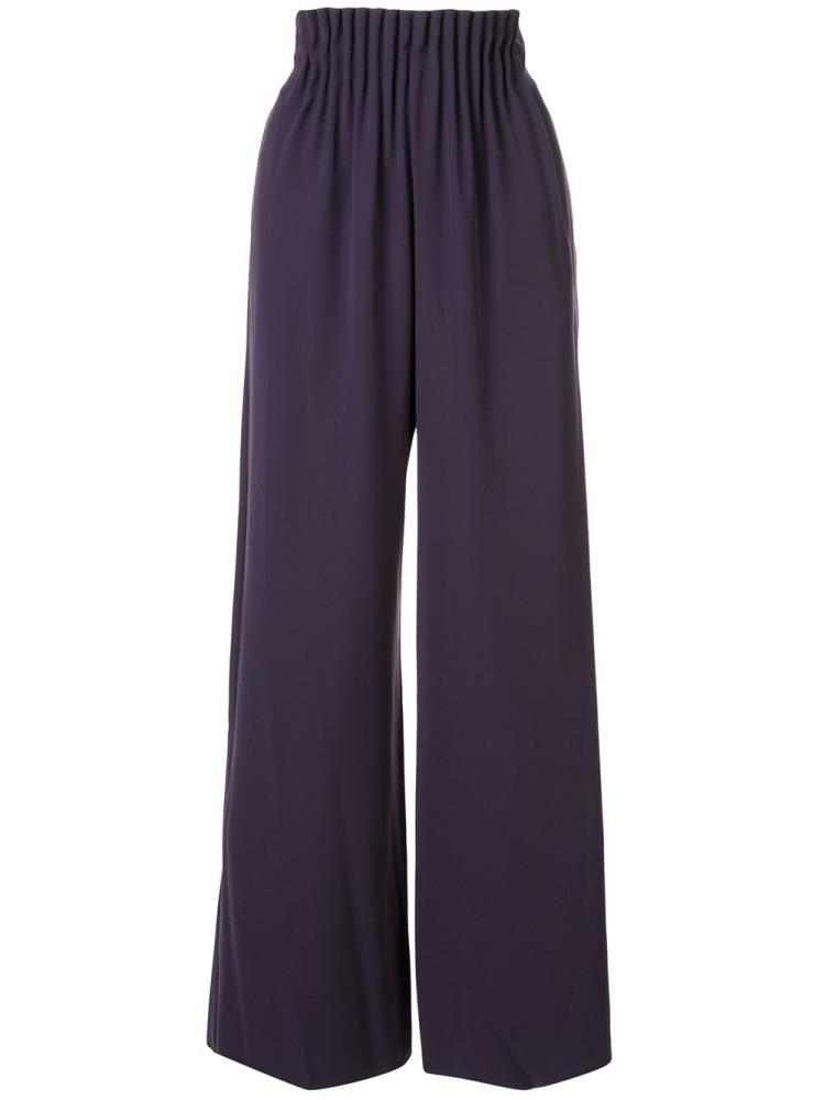 Purple Women\'s Armani Emporio Gathered Waist Wide Leg Pants | ZZEN3DD