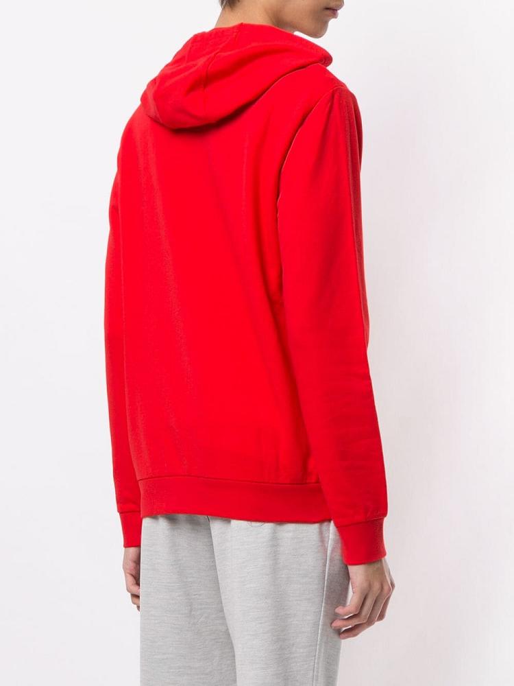 Red Men's Ea7 Emporio Armani Long Sleeve Visibility Hoodie | 0IN8KF8