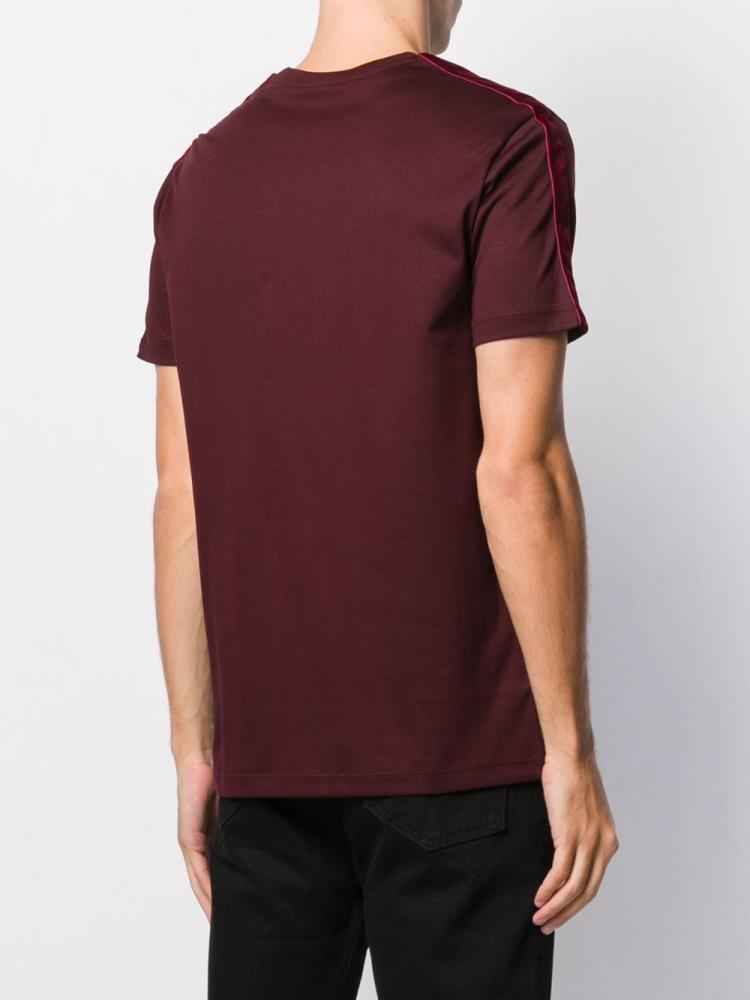 Red Men's Armani Emporio Logo Patch Crew Neck T Shirts | OBUL9MN