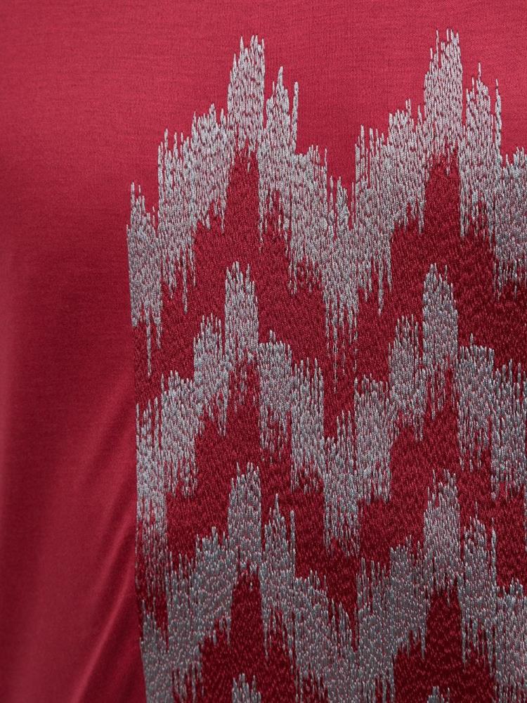 Red Men's Giorgio Armani Jacquard Detail T Shirts | V41E47X