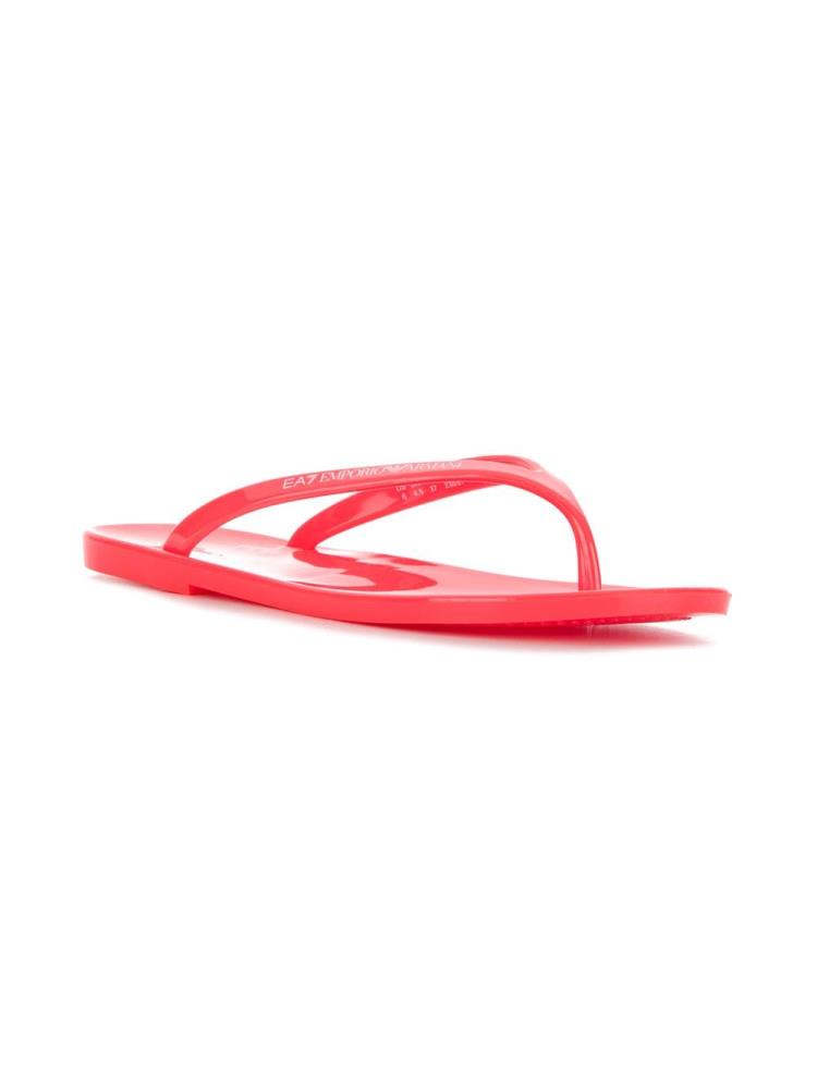 Red Women's Ea7 Emporio Armani Thong Flip Flops | PW02E6Z