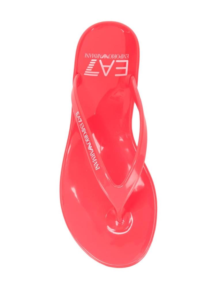 Red Women's Ea7 Emporio Armani Thong Flip Flops | PW02E6Z