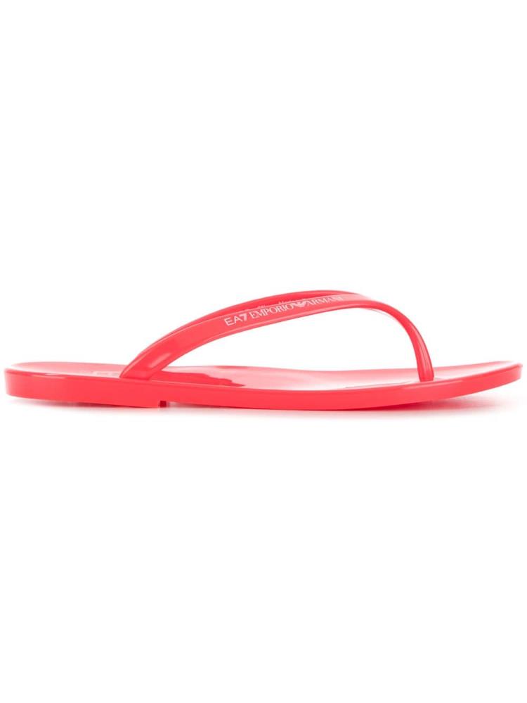 Red Women\'s Ea7 Emporio Armani Thong Flip Flops | PW02E6Z