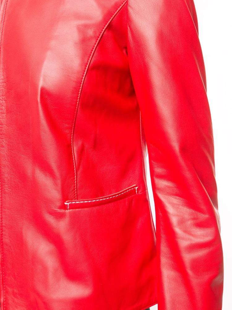 Red Women's Armani Emporio Band Collar Jackets | 0SAZTZJ