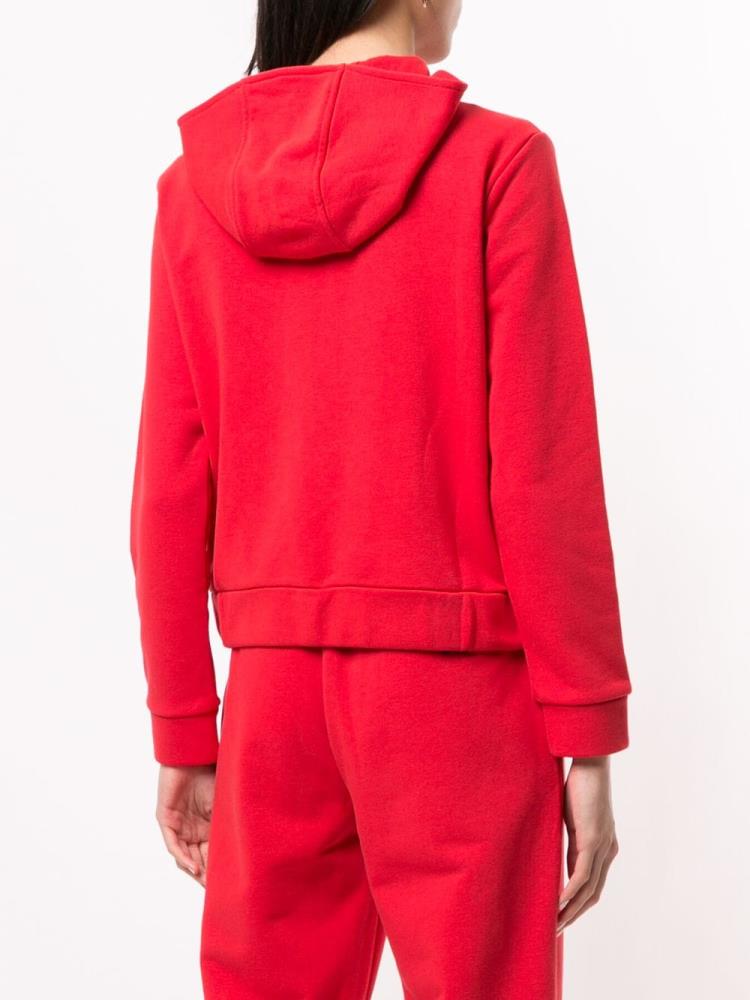 Red Women's Armani Emporio Bear Patch Hoodie | WOZJGNM