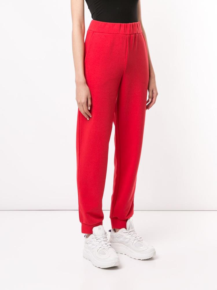 Red Women's Armani Emporio Bear Patch Track Pants | ZX5N54Z