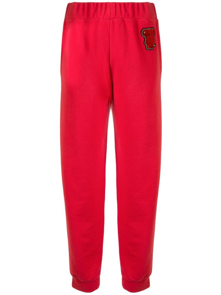 Red Women\'s Armani Emporio Bear Patch Track Pants | ZX5N54Z