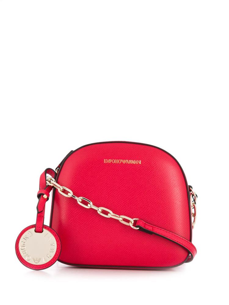 Red Women\'s Armani Emporio Logo Crossbody Bags | FX9DUCB