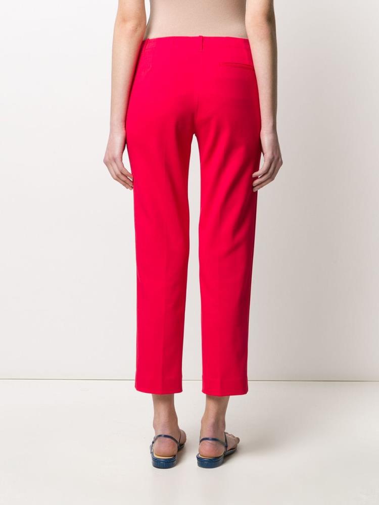 Red Women's Armani Emporio Low Waist Straight Pants | FHDOKKR