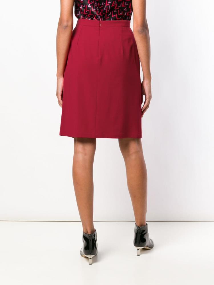 Red Women's Armani Emporio Off Centre Split Skirts | M5SGY0Y