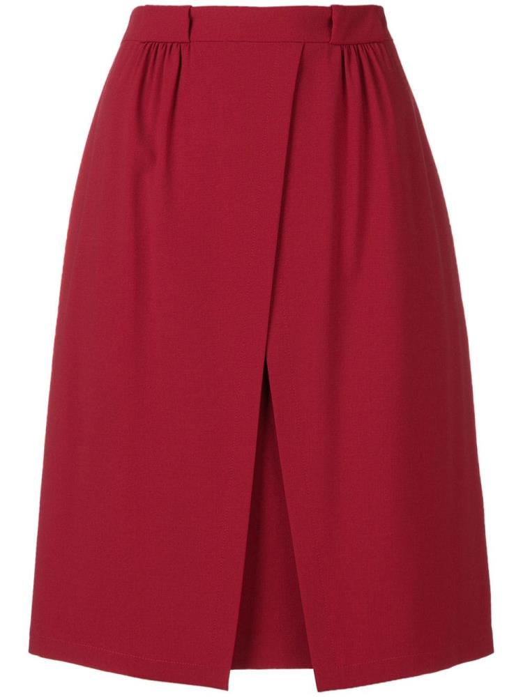 Red Women\'s Armani Emporio Off Centre Split Skirts | M5SGY0Y