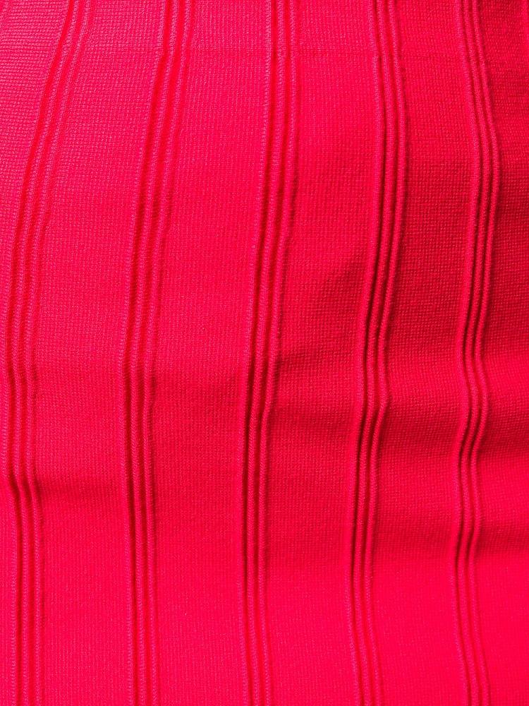 Red Women's Armani Emporio Ribbed Fitted Skirts | ZGKG3FE