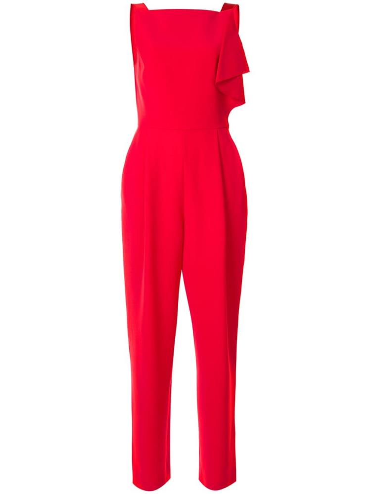 Red Women\'s Armani Emporio Ruffled Sleeveless Jumpsuit | J6CMEEK