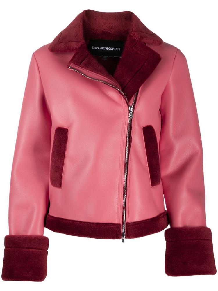 Red Women\'s Armani Emporio Shearling Lined Jackets | VSMSVTZ