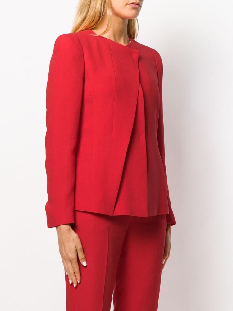 Red Women's Giorgio Armani Asymmetric Blazers | UO82KI7