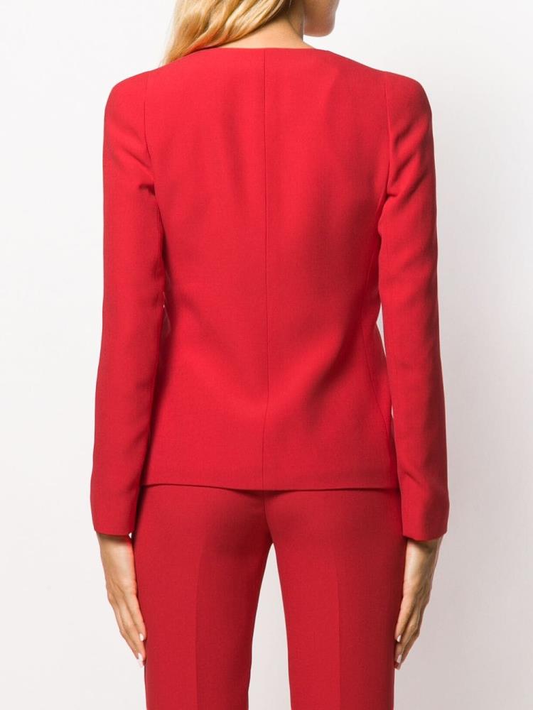 Red Women's Giorgio Armani Asymmetric Blazers | UO82KI7