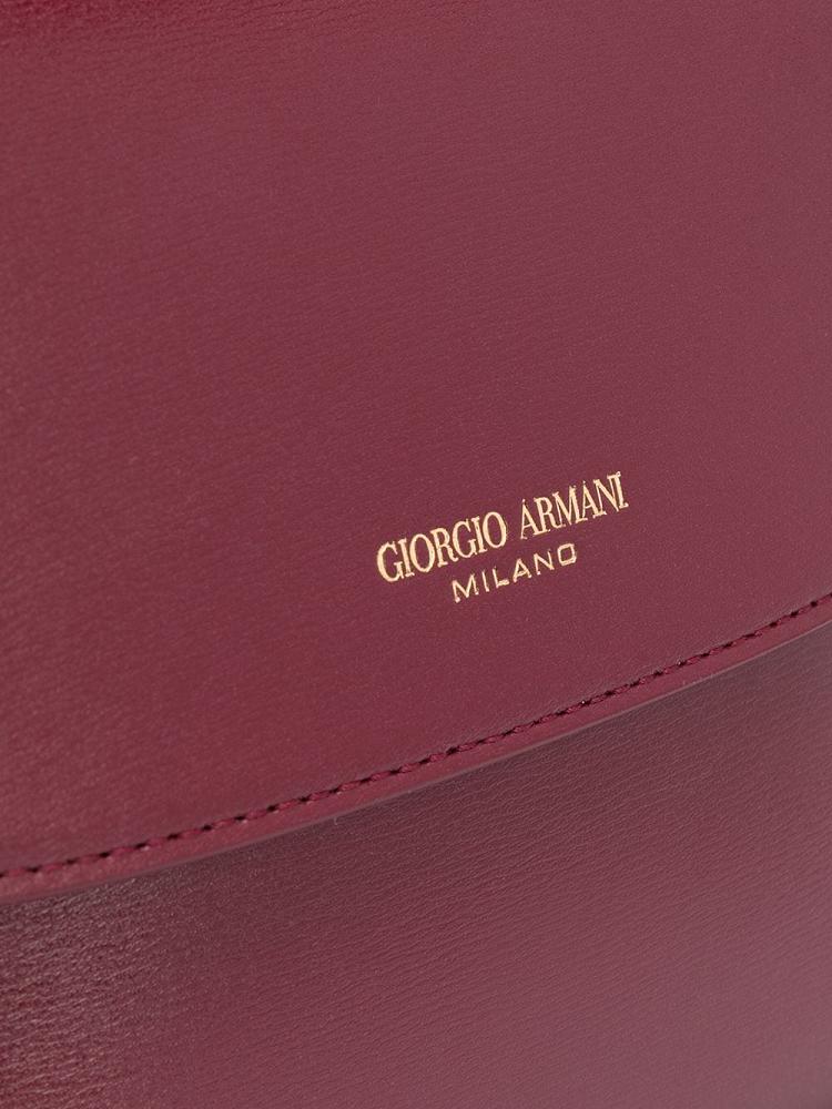 Red Women's Giorgio Armani Logo Shoulder Bags | YOHM4AM