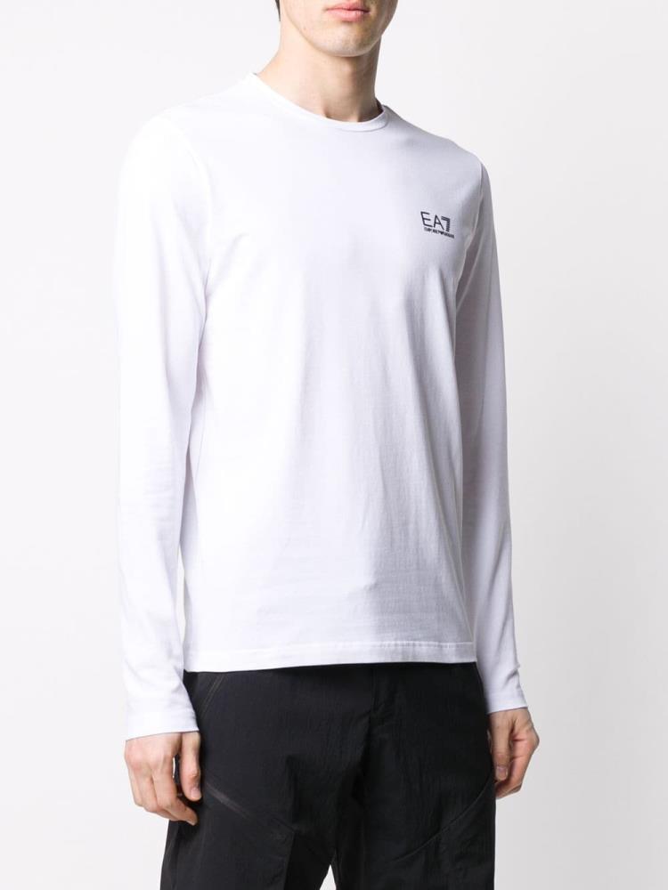 White Men's Ea7 Emporio Armani Branded Sweatshirts | WIZ87DP