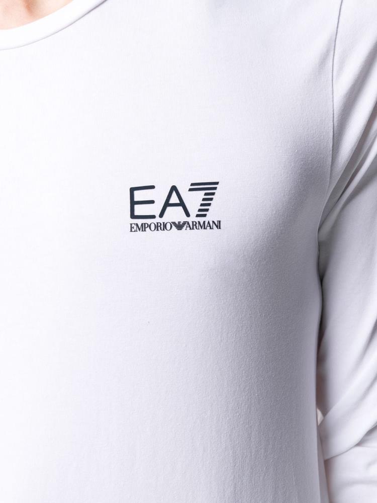 White Men's Ea7 Emporio Armani Branded Sweatshirts | WIZ87DP