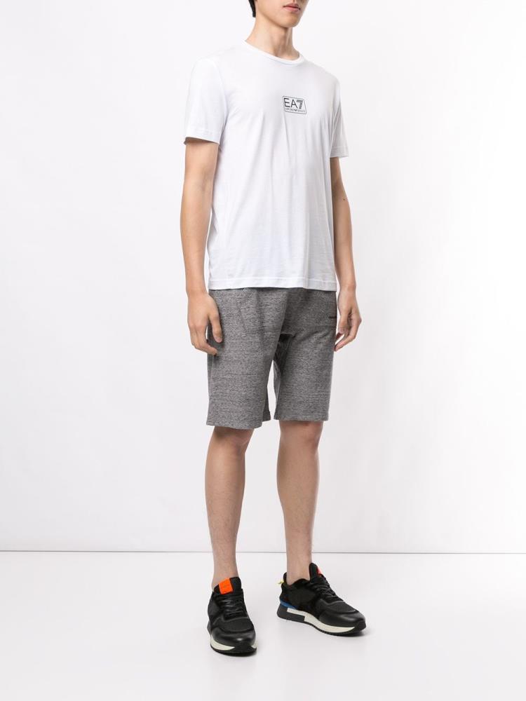 White Men's Ea7 Emporio Ea7 Mini Box Logo T Shirts | AAJ45N8