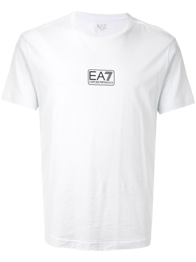 White Men\'s Ea7 Emporio Ea7 Mini Box Logo T Shirts | AAJ45N8