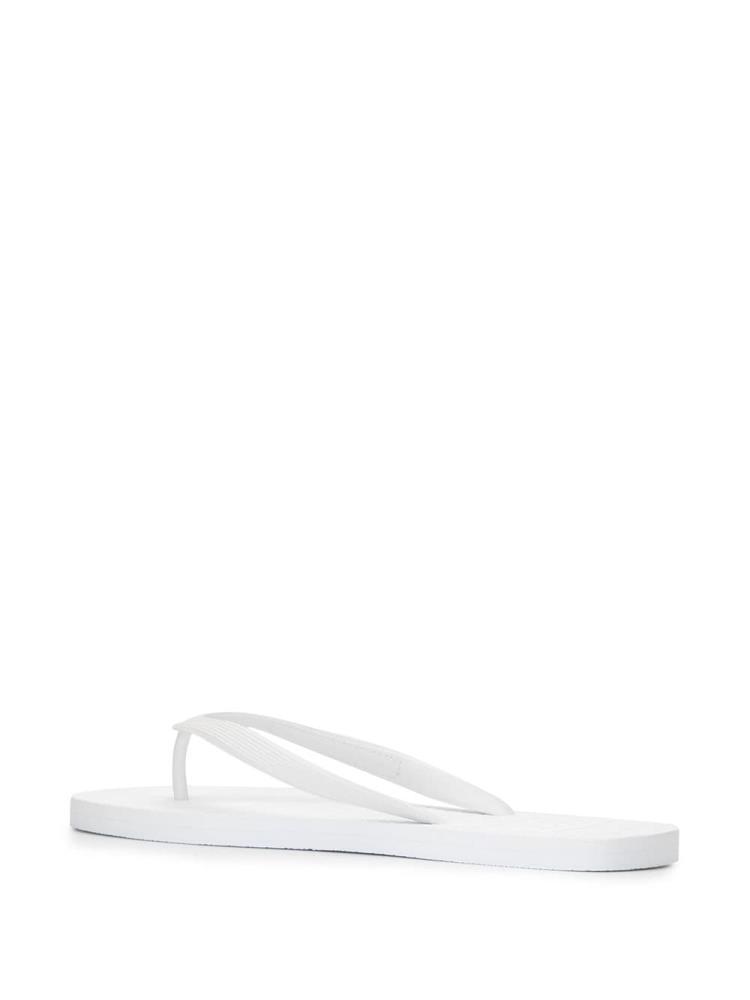 White Men's Ea7 Emporio Armani Sea World Core Flip Flops | ADJSNBY