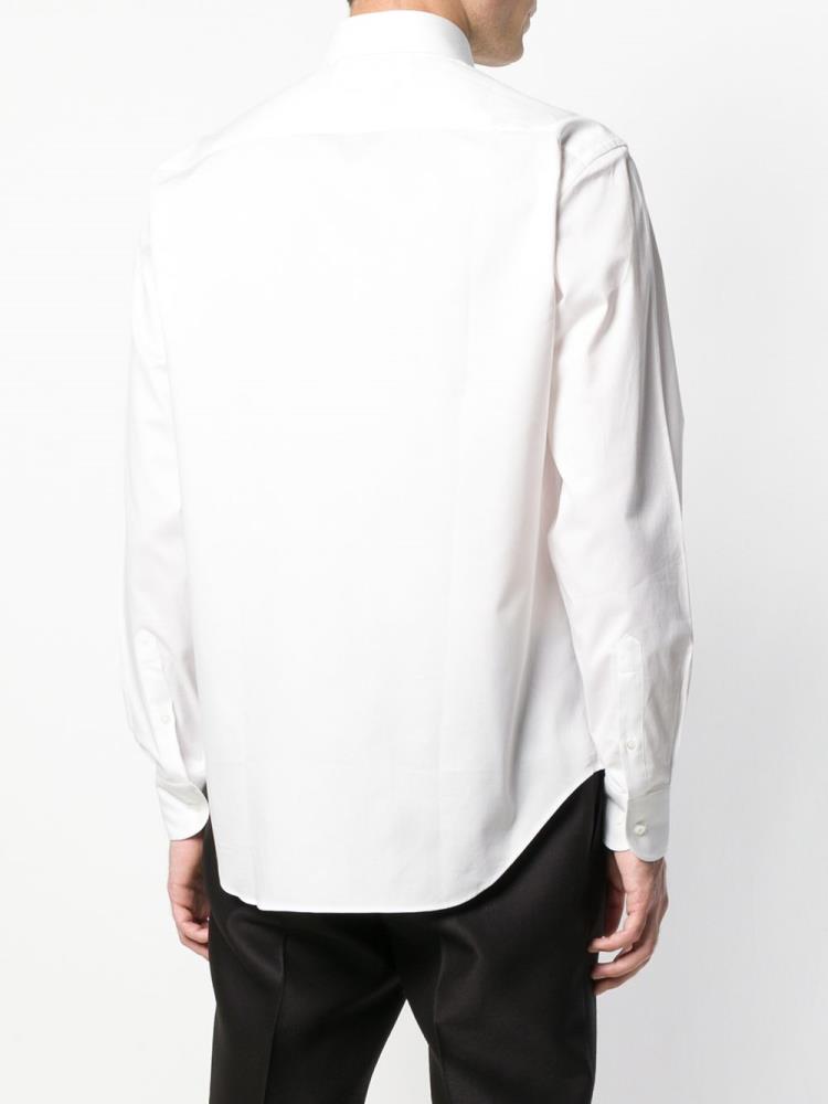 White Men's Armani Emporio Classic Button Shirts | SPSRUXQ