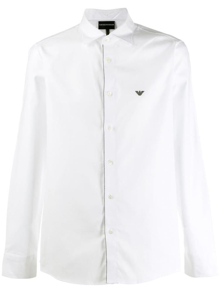 White Men\'s Armani Emporio Eagle Shirts | SEZOOR6