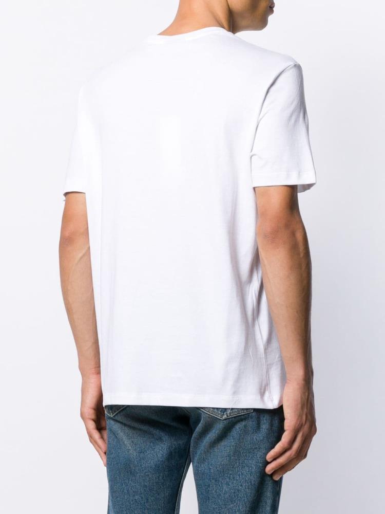 White Men's Armani Emporio Front Logo T Shirts | GXEOGGH